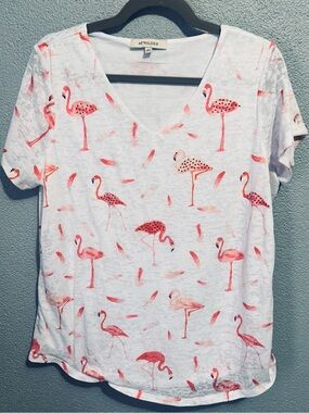NWOT astrologie pink flamingo t shirt size large